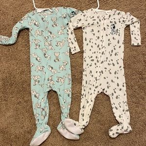DISNEY Baby 101 Dalmatians Footed Sleepers